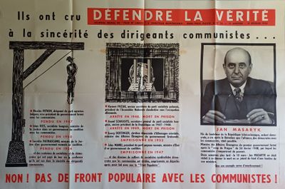 une affiche représentant un homme en costume-cravate