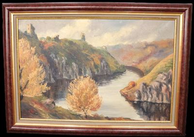 Gaston THIERY (1922-2013) La vallée de la Creuse et les Ruin… - Photo 1