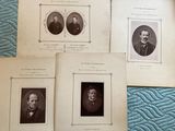 several old black and white photographs of men and women on a bed