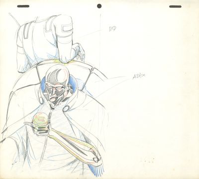 dessin représentant un homme en combinaison spatiale tenant une brosse à dents dans la main droite