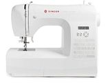the white sewing machine is sitting on a white surface