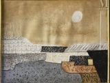 a picture of a painting on the wall of a room