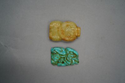 Asie. Pendentif en turquoise épousant la forme d'un singe ( …