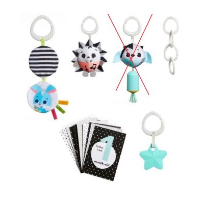 10150-98 / TINY LOVE - SET DE CADEAU Black & White - Noir et blanc - J