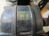 a close up of a motor with a label on it