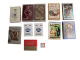 a lot of books that are sitting on a table