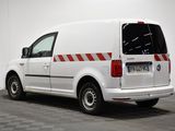 the back of a white van with a red stripe on the side of it