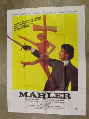 an old movie poster of a man holding a knife and a gun