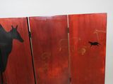 a painting of a horse and a bird on the wall