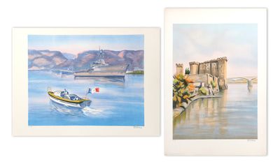 ZAROU (1930-2013) La marine / Nîmes, le port Saint Esprit De…