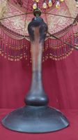 DAUM Nancy, pied de lampe en verre multicouches, décor lacus… (photo 2)
