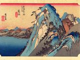 une image représentant une peinture d'une montagne et d'un plan d'eau