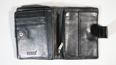 BUONO Portefeuille en cuir noir