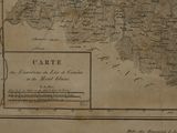 an old map of the country of carte in the middle of the 19th century