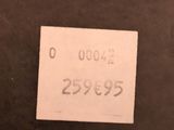a close up of a piece of paper with a price tag on it