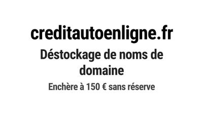 Nom de domaine creditautoenligne.