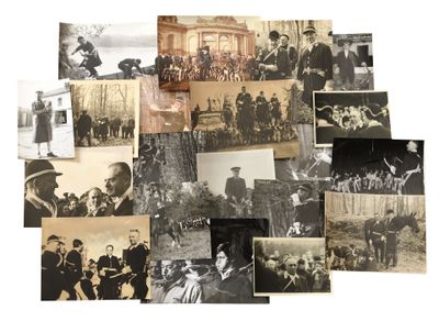 plusieurs vieilles photographies en noir et blanc représentant des hommes et des femmes en uniforme militaire