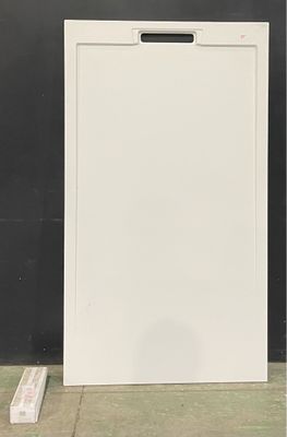 an image of a picture of a white door with a black background