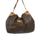 louis vuitton brown monogram canvas and leather hobo