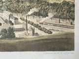 a picture of a painting of a train coming down the tracks