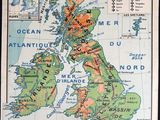 an old map of the british isles showing the major cities