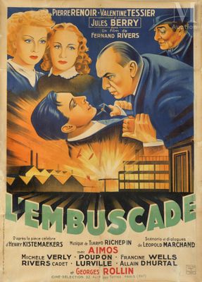 an old movie poster for the film lembuscade