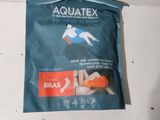 a bag of aquatex on the wall of a bathroom