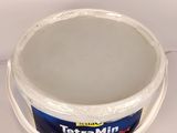 a plastic container with a white substance inside of it