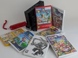 a lot of video games on the table together