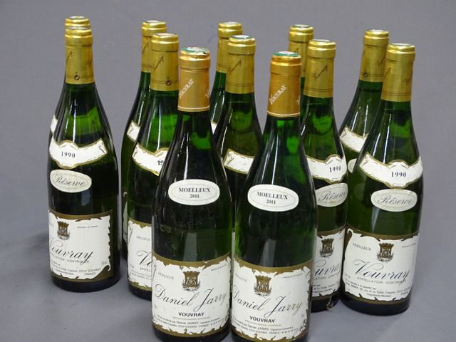 VOUVRAY, DANIEL JARRY, 9 bouteilles réserve de 1990, 1 bouteille ...