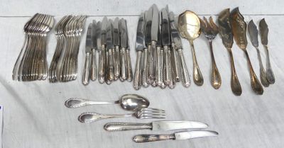 a lot of silver spoons and forks on the table