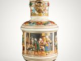 an image of a vase with a painting on it