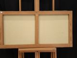 a picture of a picture of an easel and a picture of an easel on a black background