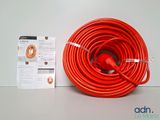 an image of a red extension cord and a package of wires