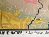 a map on the wall of a building with a map of the area