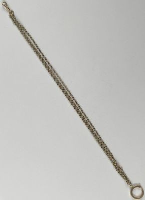 Chaine de montre à trois rangs à maille forçat. - Photo 1