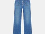 a picture of a pair of jeans with buttons on the side