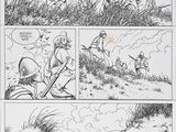 an image of a comic strip with a bird and a man on a horse