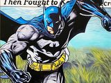 une annonce dans un journal sur laquelle figure l'image d'un Batman