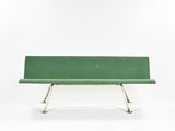 an image of a green bench against a white background