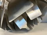 a close up of a metal object on a table