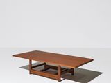 an image of a wooden coffee table on a white background