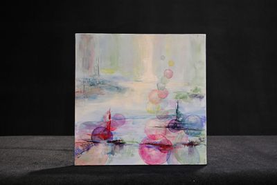 DUGOURD CAPUT. "Aquatic". Huile sur toile signée en bas à ga…