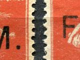 two stamps with a woman on them on a black background