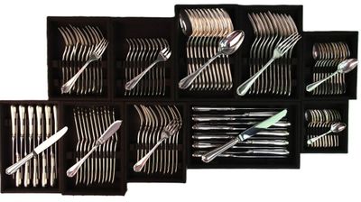 a lot of forks and spoons in a black box