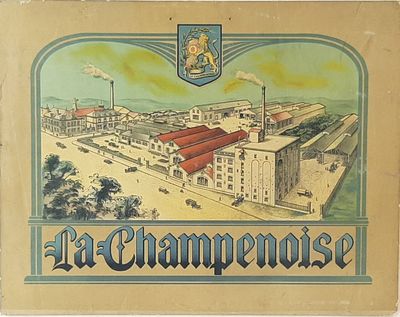 Grand carton publicitaire LA CHAMPENOISE.