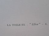 an old book with the words la toilette lies on it