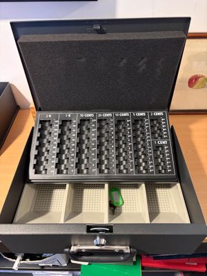 a briefcase with a keyboard and a key board inside of it