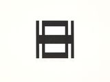 an image of a black and white photo of a letter h