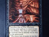 a close up of a card with a picture of a cave